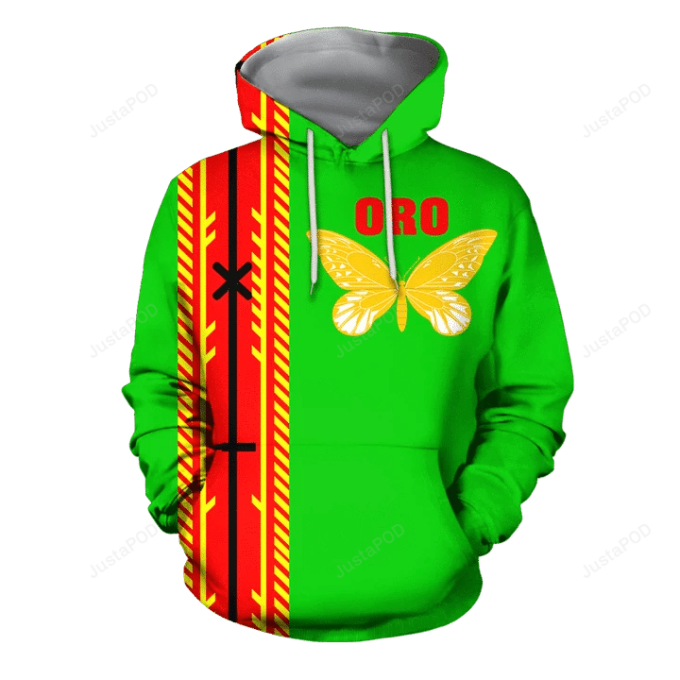 New Guinea Green 3D All Over Printed Hoodie, Zip- Up Hoodie 1