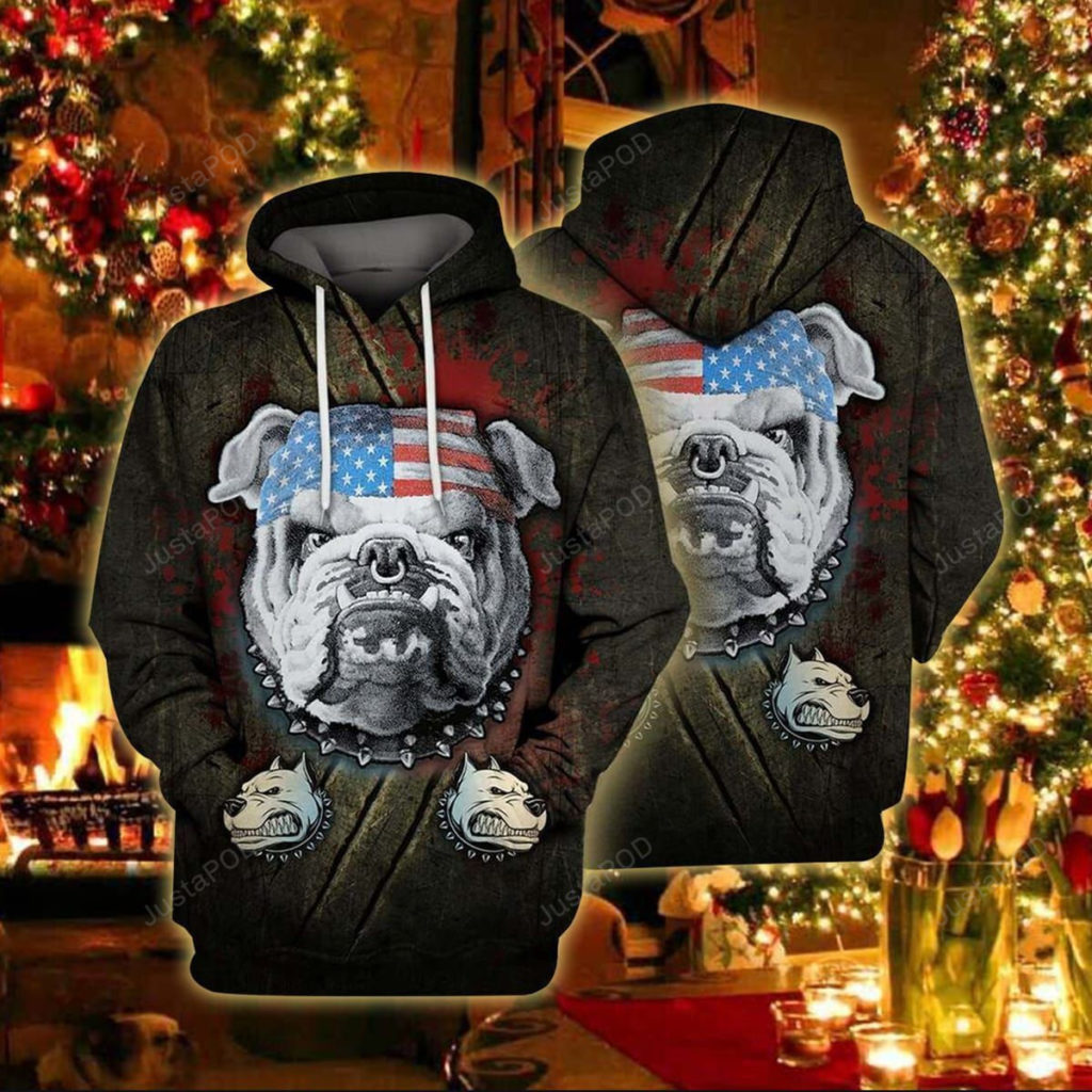 Bulldog Angry 3D All Over Print Hoodie, Zip-Up Hoodie 4