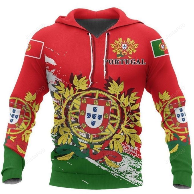 Portugal 3D All Over Print Hoodie, Zip-Up Hoodie 1