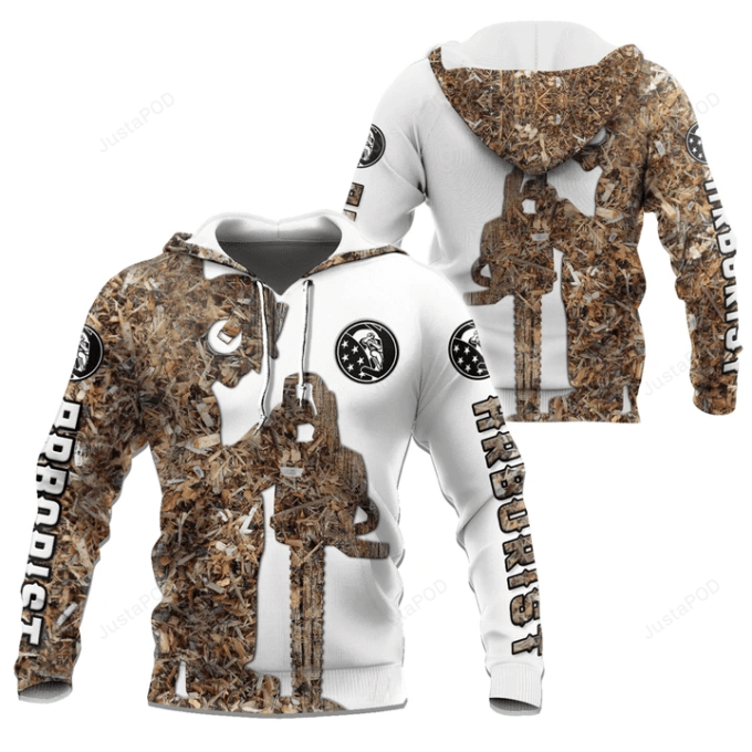 Arborist Camouflage 3D All Over Printed Hoodie, Zip- Up Hoodie 1