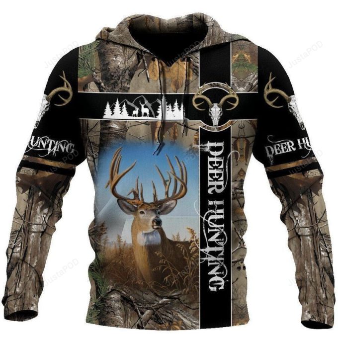 Deer Hunting 3D All Over Print Hoodie, Zip-Up Hoodie 1