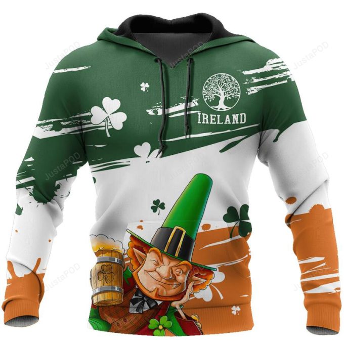 Irish St.patrick Day Drinking Beer 3D All Print Hoodie, Zip- Up Hoodie 1