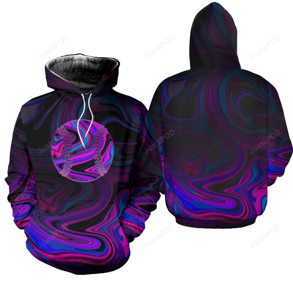 Galaxy Softball 3D All Print Hoodie, Zip- Up Hoodie 4