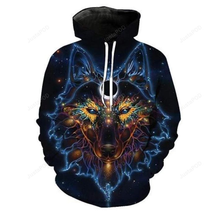 Galaxy Wolf 3D All Over Print Hoodie, Zip-Up Hoodie 1