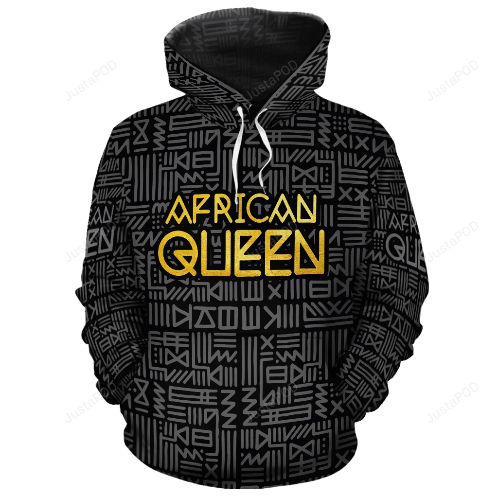 African Queen Black 3D All Over Print Hoodie, Zip-Up Hoodie 4