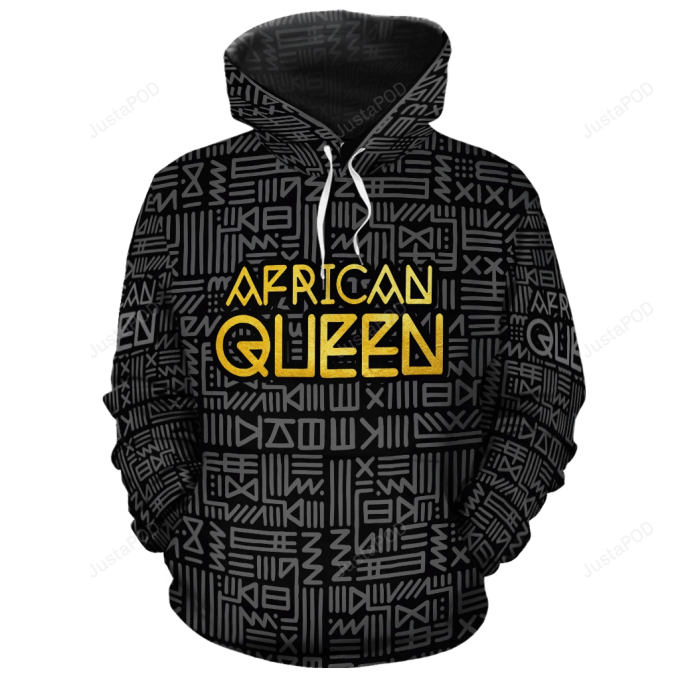 African Queen Black 3D All Over Print Hoodie, Zip-Up Hoodie 1