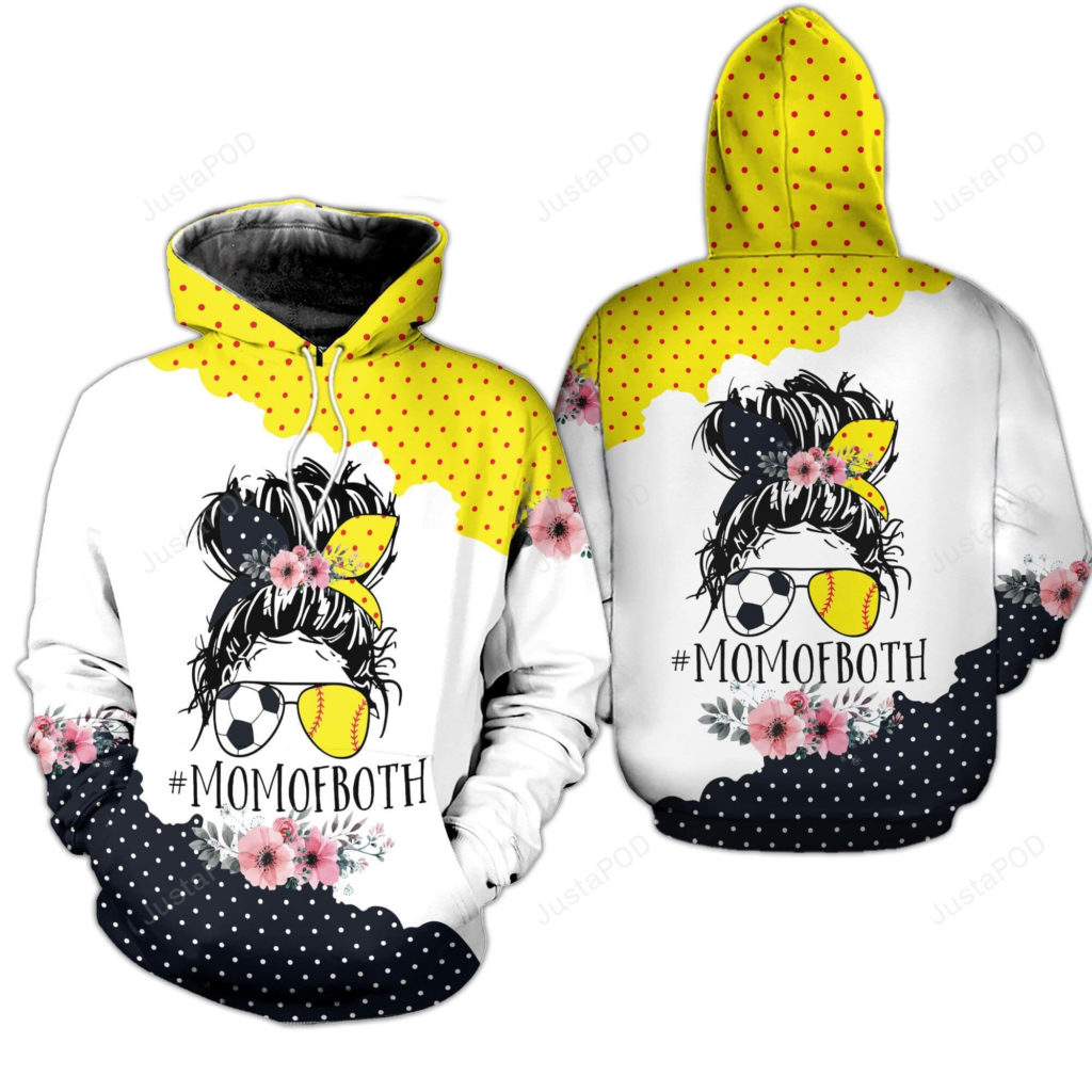 Soccer Mom Messy Bun 3D All Print Hoodie, Zip- Up Hoodie 4