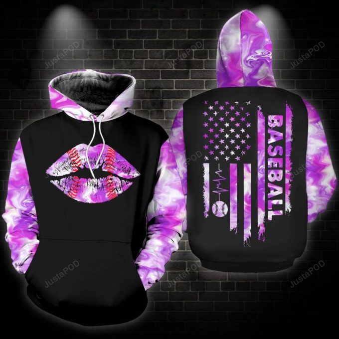 Baseball Mom Lip 3D All Print Hoodie, Zip- Up Hoodie 1