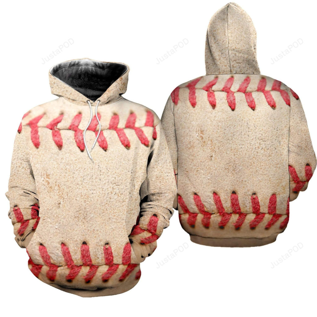 Vintage Baseball Stiches 3D All Print Hoodie, Zip- Up Hoodie 4