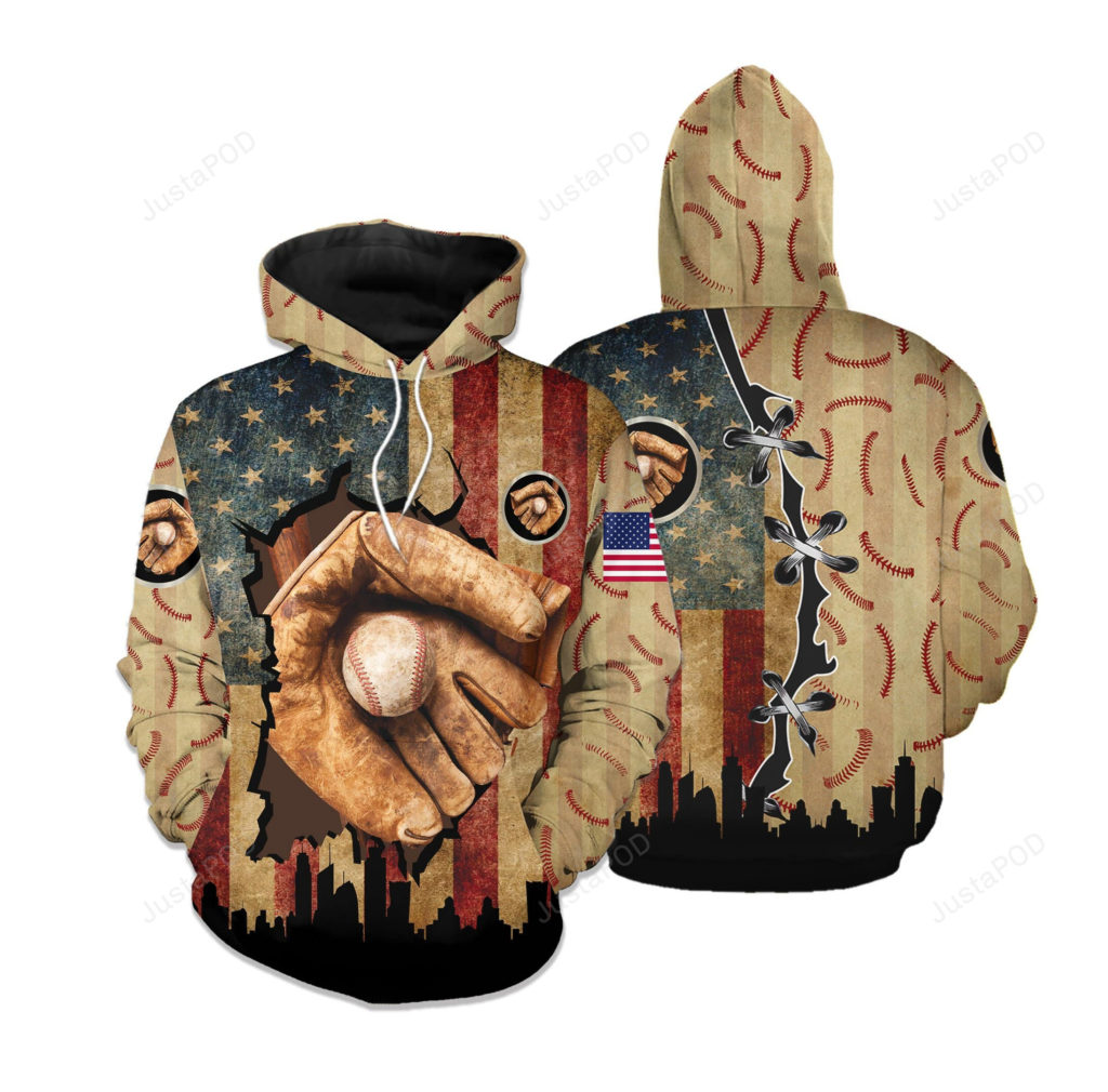 Baseball Vintage 3D All Print Hoodie, Zip- Up Hoodie 4