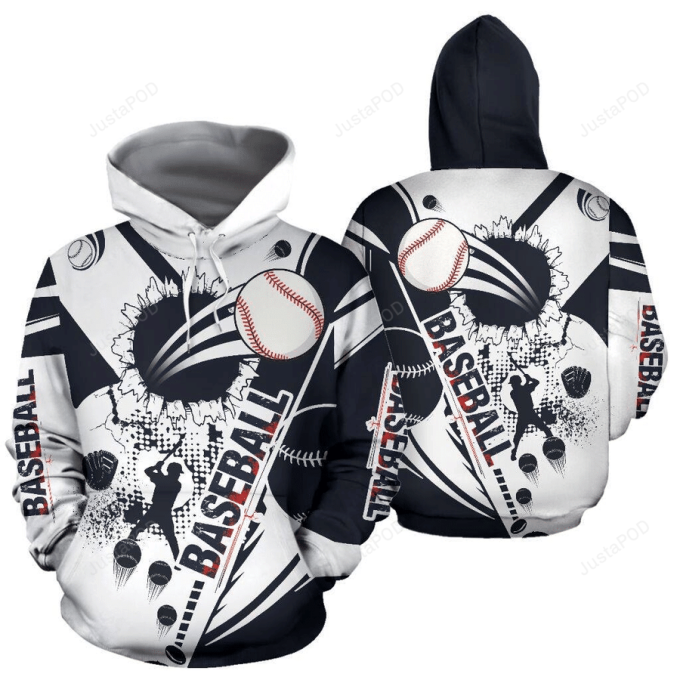 Baseball Breaking Ball 3D All Print Hoodie, Zip- Up Hoodie 1