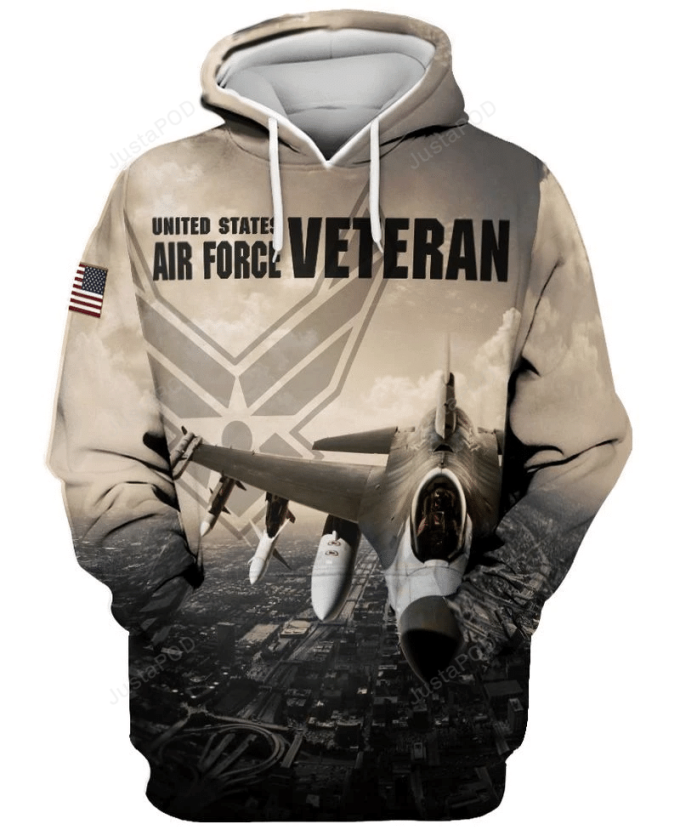 Usaf 3D All Over Printed Hoodie, Zip- Up Hoodie 1