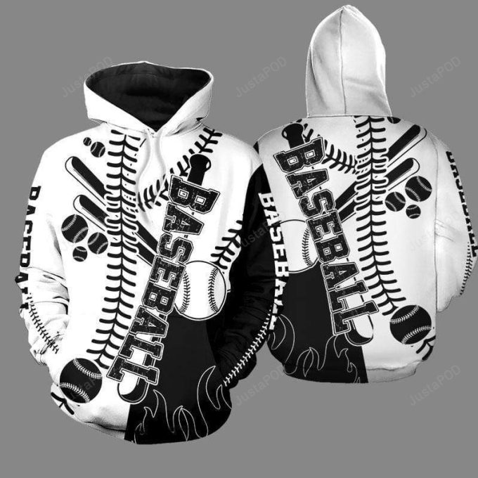 B&Amp;Amp;W Baseball 3D All Print Hoodie, Zip- Up Hoodie 1