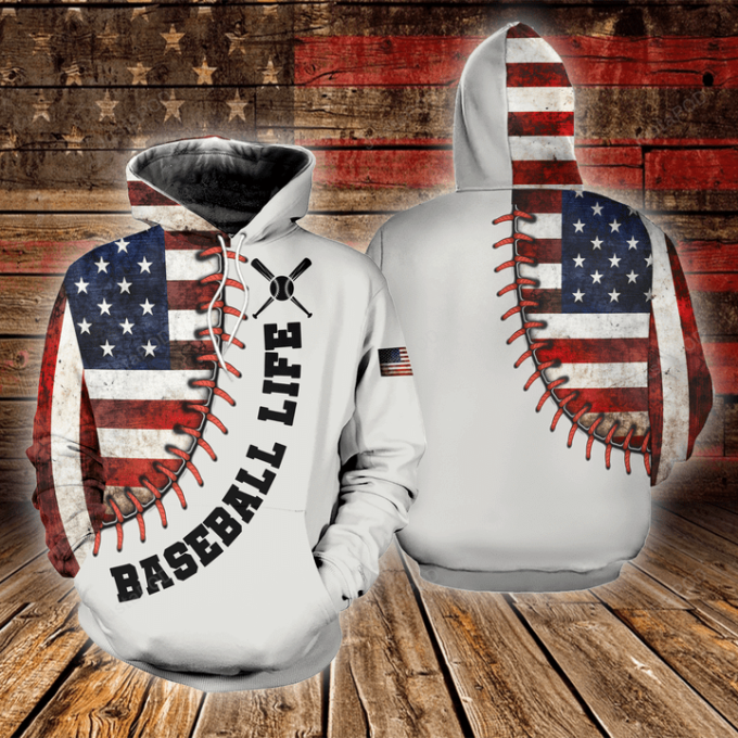 Baseball Life 3D All Print Hoodie, Zip- Up Hoodie 1