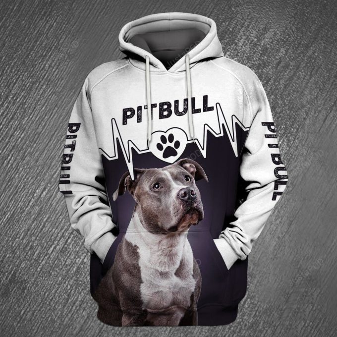 Pitbull Dog 3D All Over Printed Hoodie, Zip- Up Hoodie 1