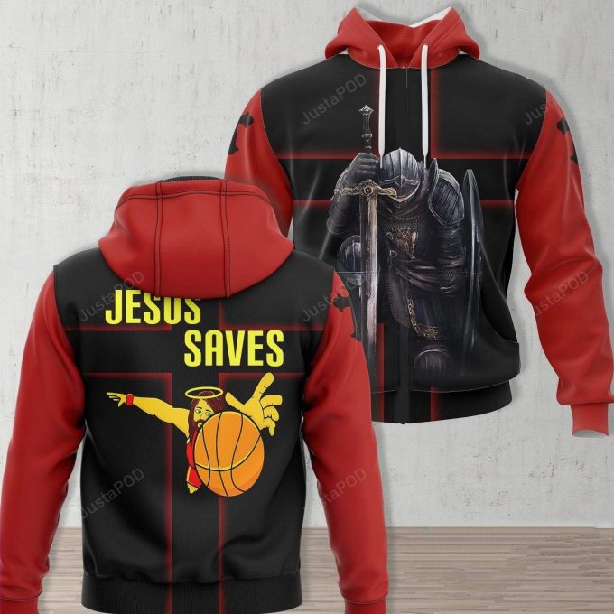 Jesus Saves For Basketball 3D All Print Hoodie, Zip- Up Hoodie 1