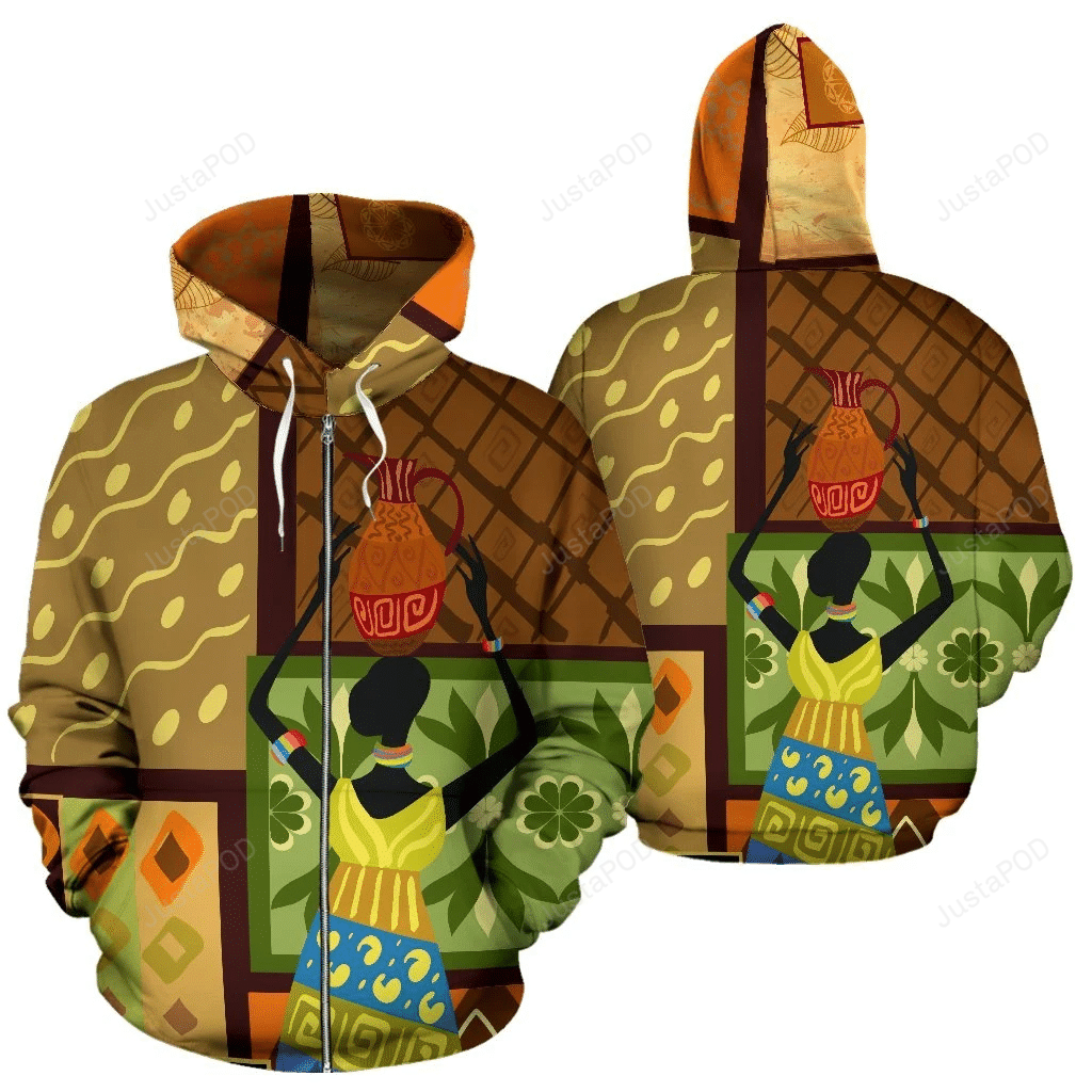 African Girl 3D All Over Printed Hoodie, Zip- Up Hoodie 4