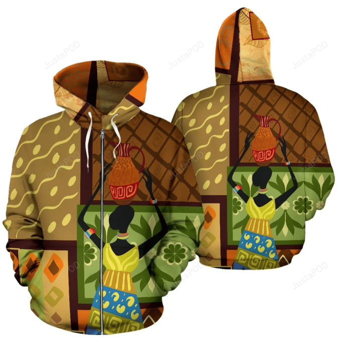 African Girl 3D All Over Printed Hoodie, Zip- Up Hoodie 1