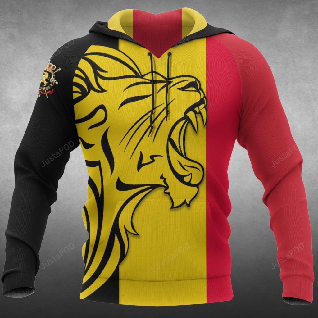 The Lion In Belgium 3D All Over Print Hoodie, Zip-Up Hoodie 4
