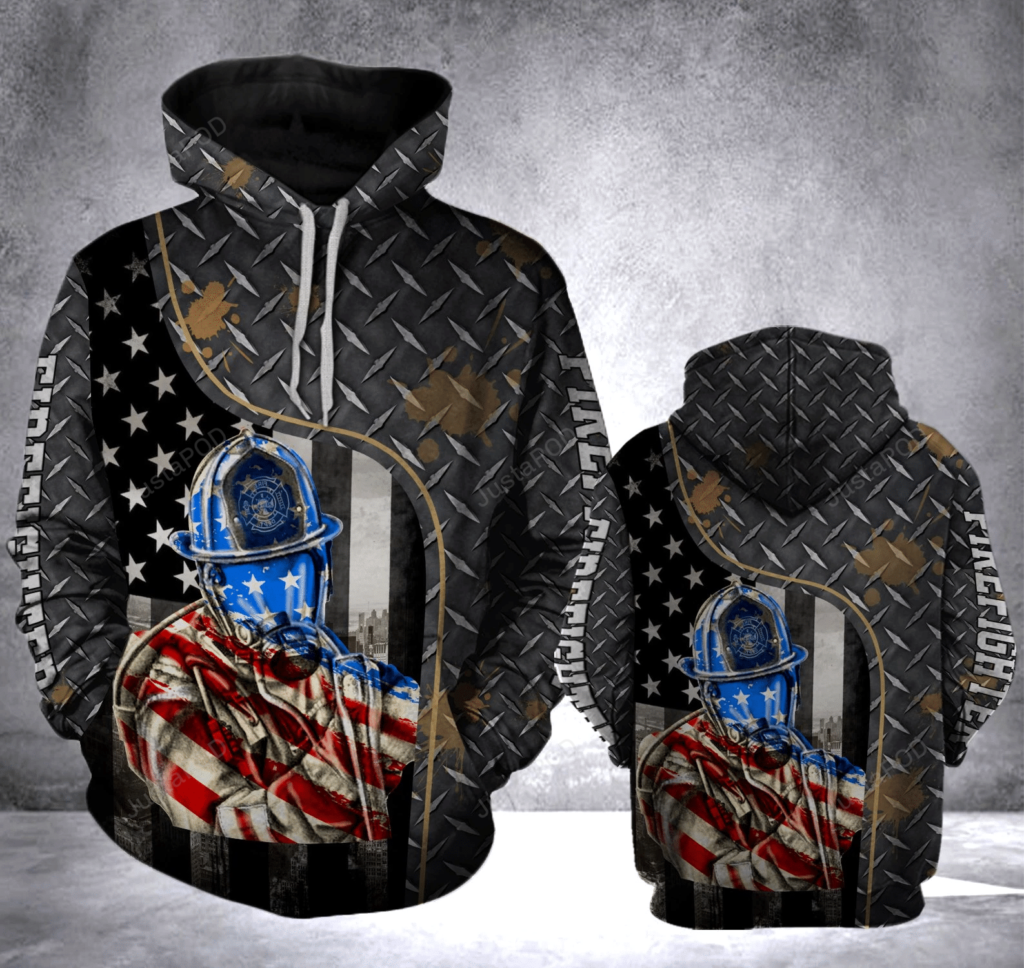 Us Firefighter Flag 3D All Over Print Hoodie, Zip-Up Hoodie 4