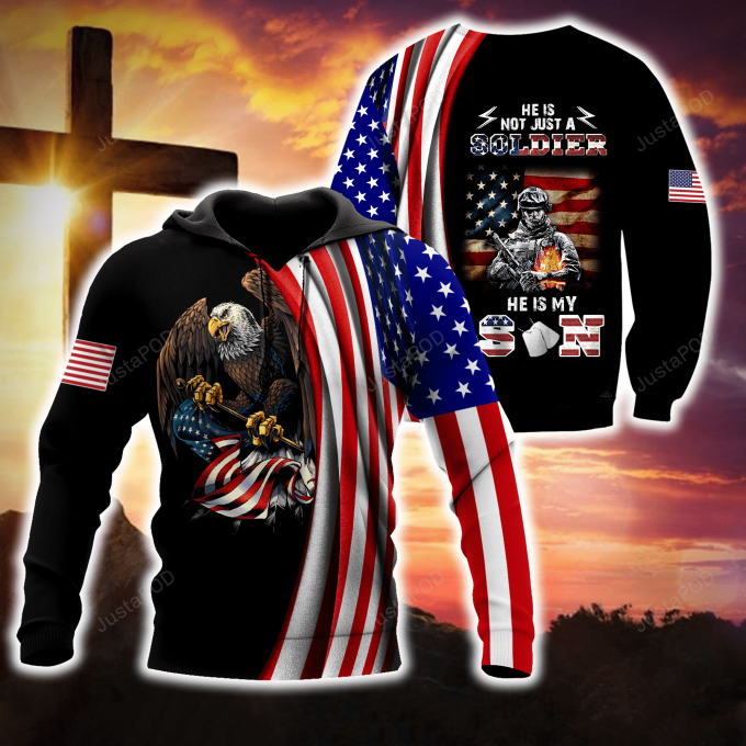 Us Veteran Eagle He Is’nt Just A Solder 3D All Print Hoodie, Zip- Up Hoodie 1