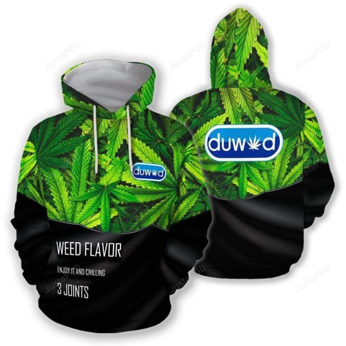 Duweed Weed Flavor 3D All Print Hoodie, Zip- Up Hoodie 1