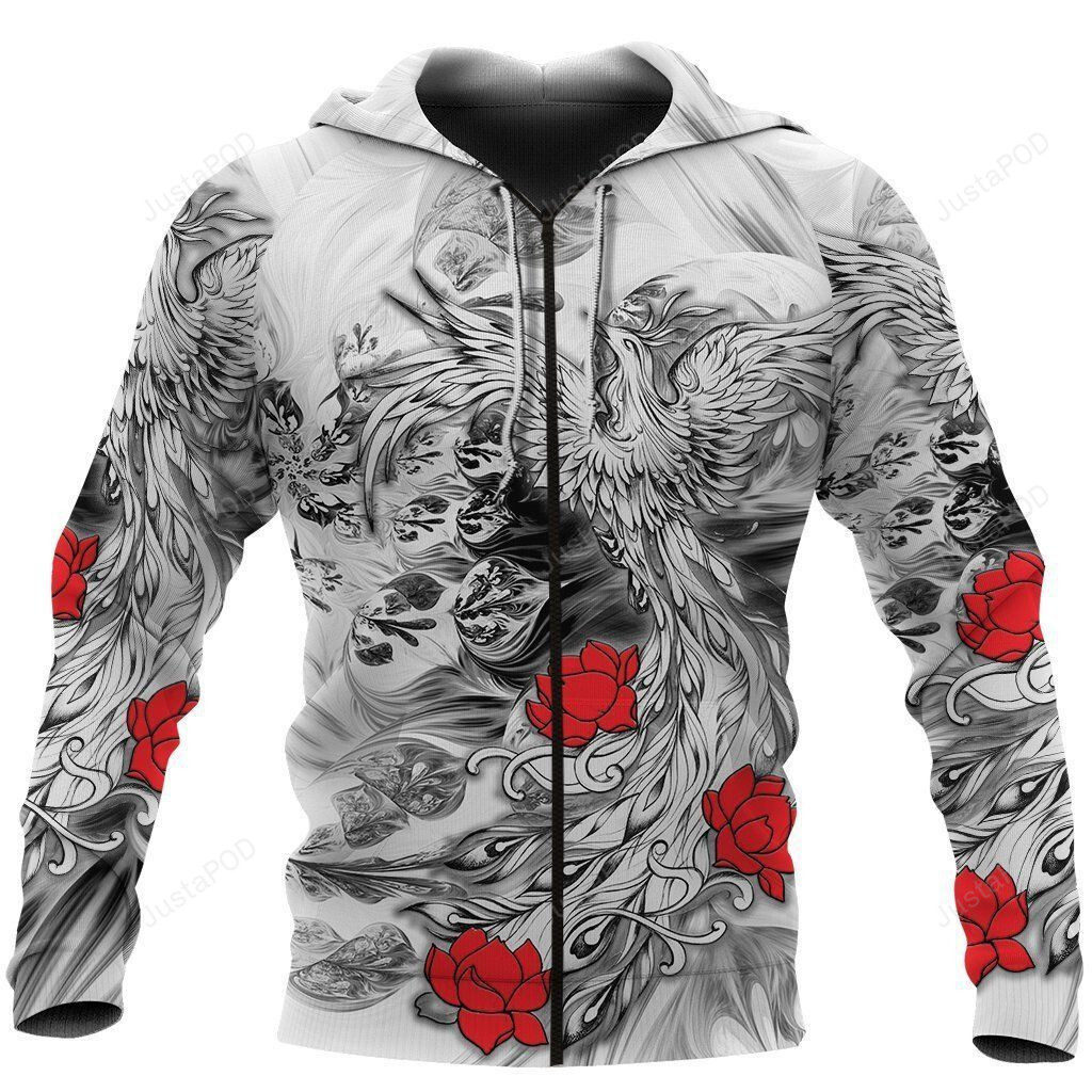 Viking Phoenix 3D All Over Print Hoodie, Zip-Up Hoodie 4