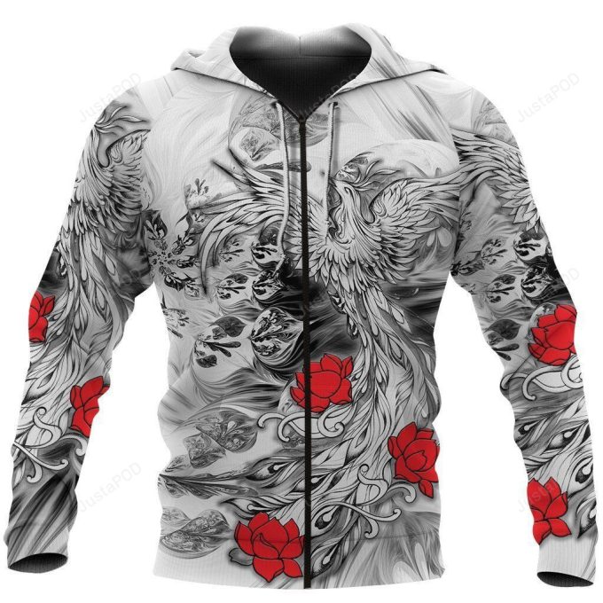 Viking Phoenix 3D All Over Print Hoodie, Zip-Up Hoodie 1