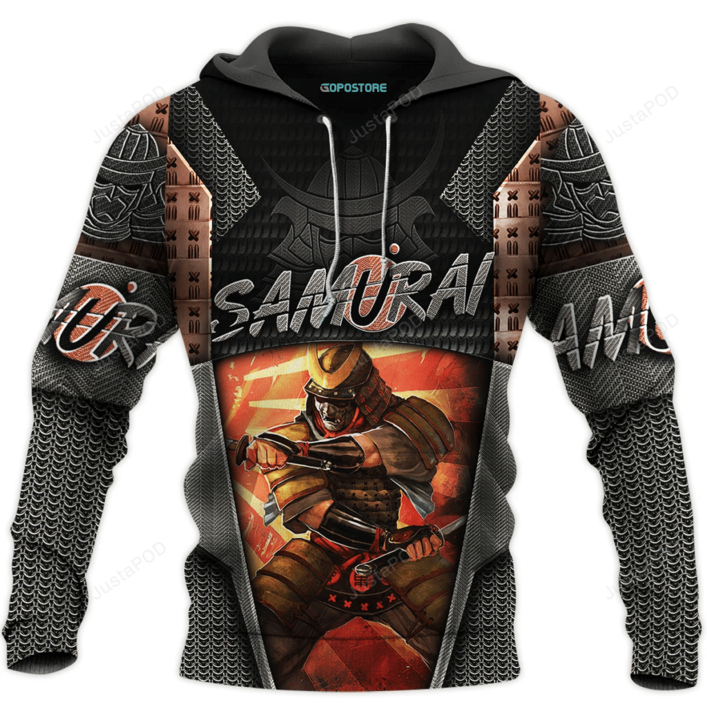 Warrior Samurai 3D All Over Print Hoodie, Zip-Up Hoodie 4