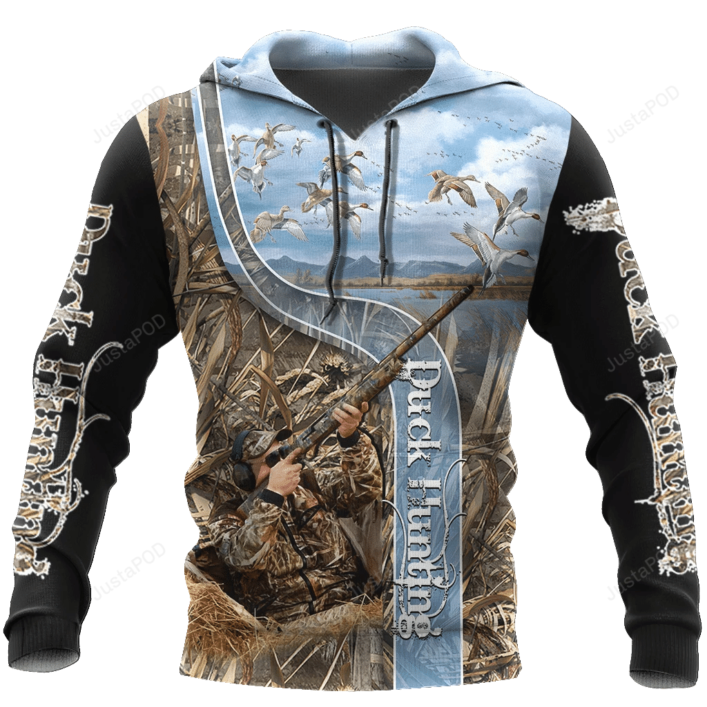 Duck Hunting Camouflage 3D All Over Print Hoodie, Zip-Up Hoodie 4