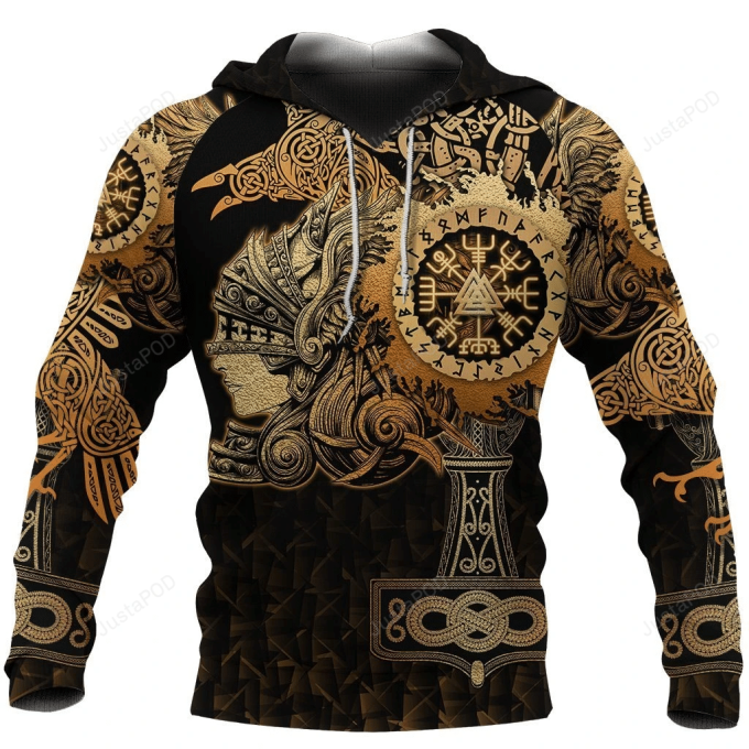 Viking Valkyrie 3D All Over Print Hoodie, Zip-Up Hoodie 1