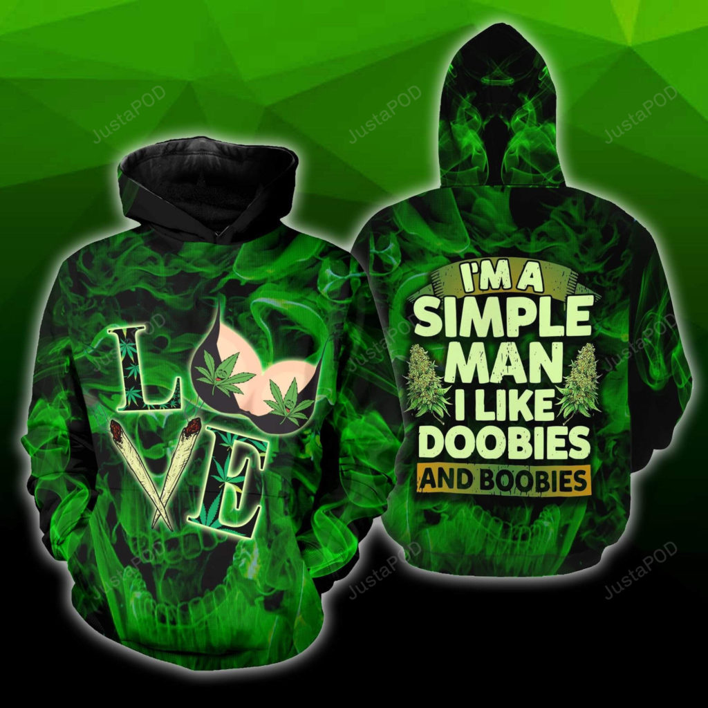 I’m A Simple Man Weed Boobs 3D All Print Hoodie, Zip- Up Hoodie 4