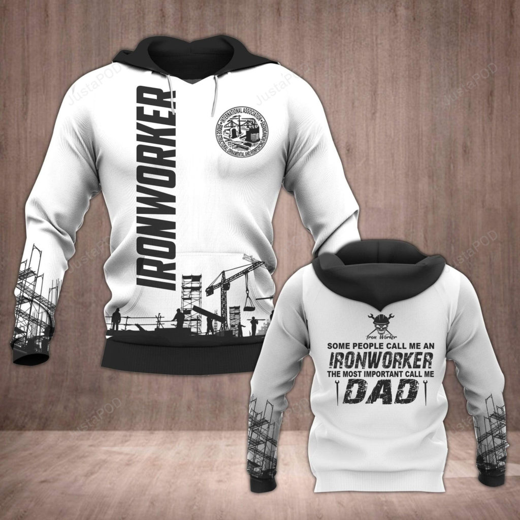 B&Amp;W Ironworker Dad 3D All Print Hoodie, Zip- Up Hoodie 4