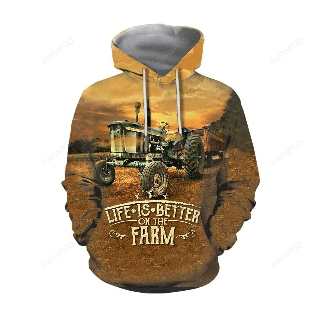 Farm Tractor 3D All Over Print Hoodie, Zip-Up Hoodie 4