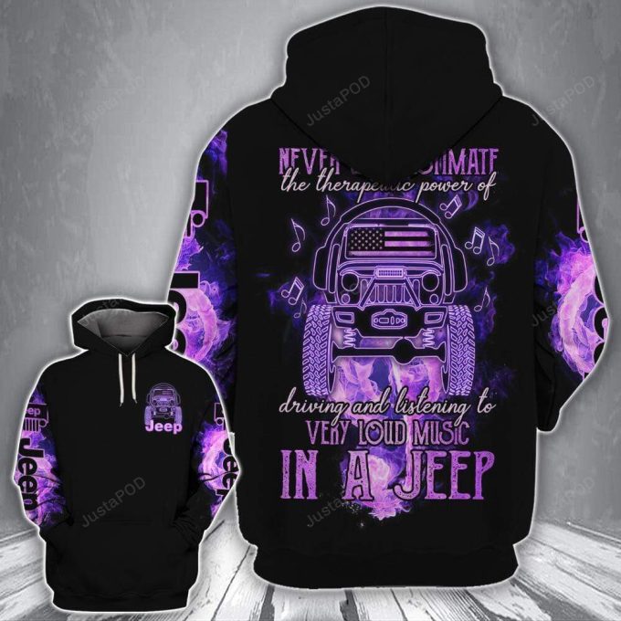 Driving And Listening To Very Loud Music In A Jeep 3D All Print Hoodie, Zip- Up Hoodie 1