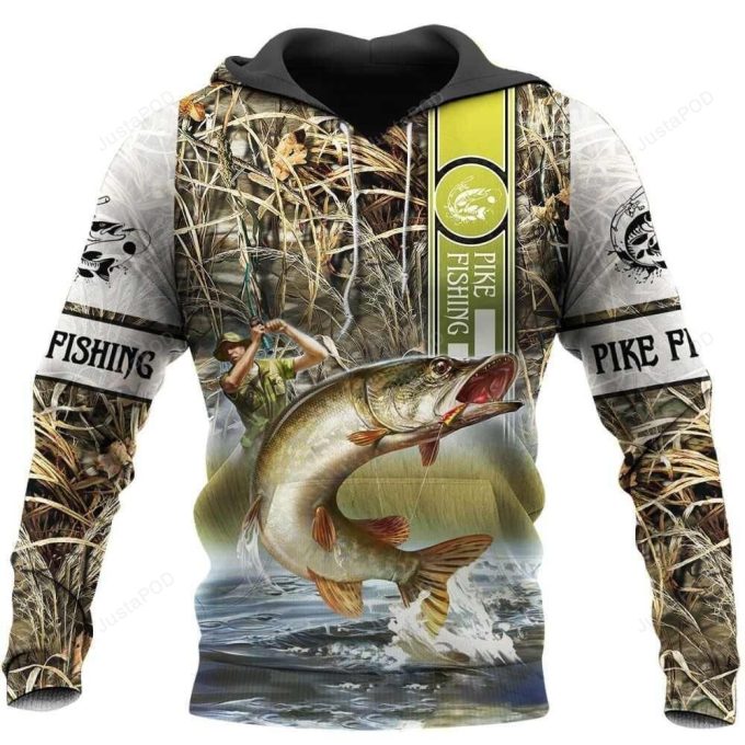 Pike Fishing 3D All Over Print Hoodie, Zip-Up Hoodie 1