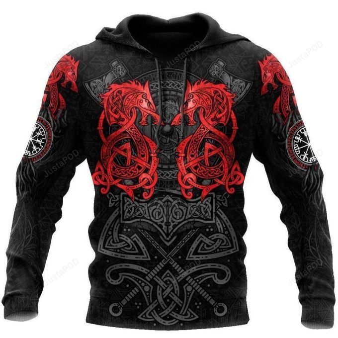 Fenrir Vikings 3D All Over Print Hoodie, Zip-Up Hoodie 1