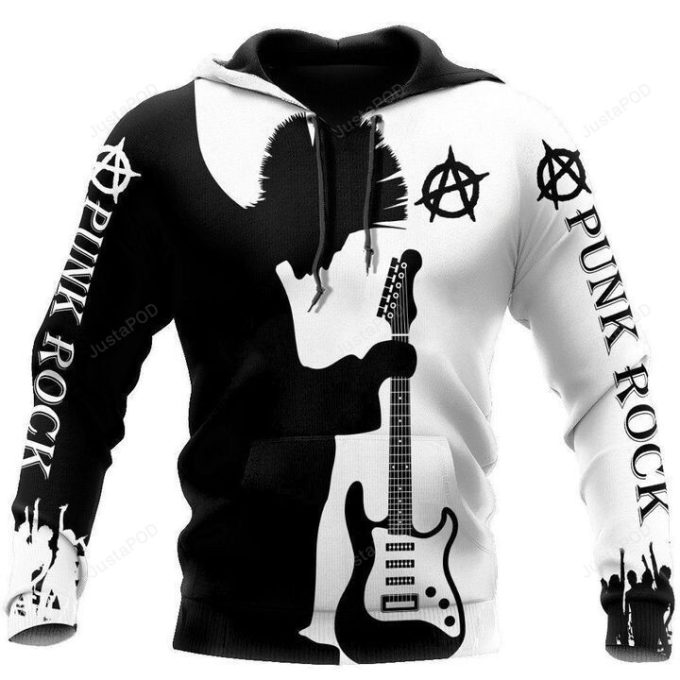 Punk Rock For My Life 3D All Over Print Hoodie, Zip-Up Hoodie 1