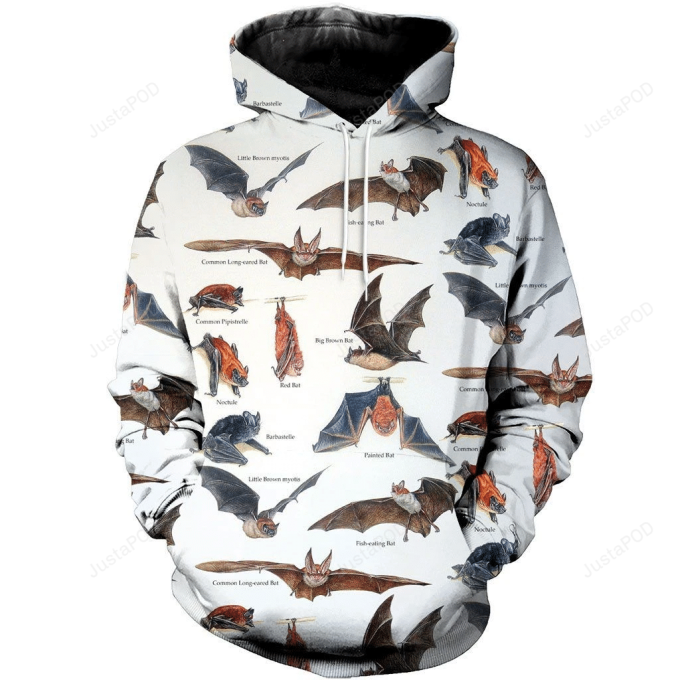 World Bats White 3D All Over Print Hoodie, Zip-Up Hoodie 1