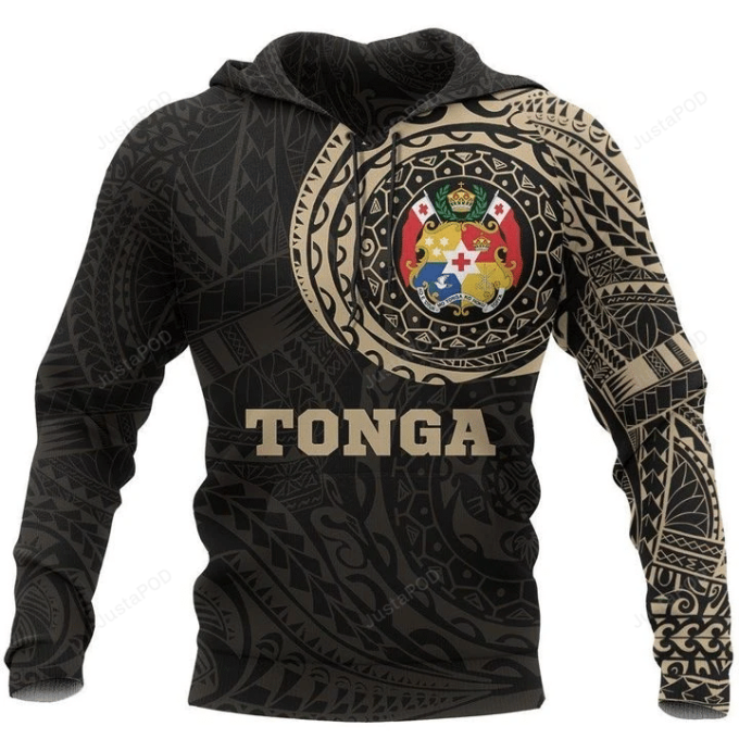 Tonga Tan Unique 3D All Over Print Hoodie, Zip-Up Hoodie 1