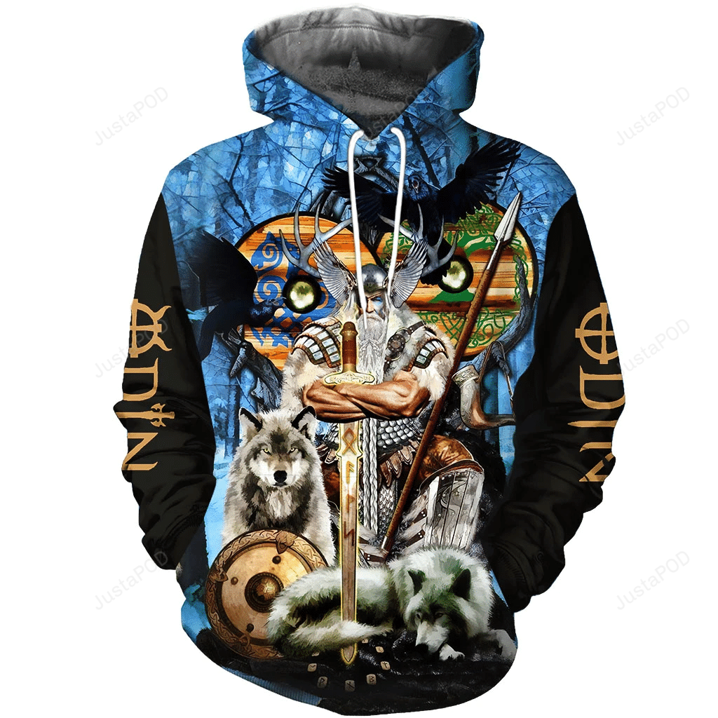 Odin Art 3D All Over Print Hoodie, Zip-Up Hoodie 4