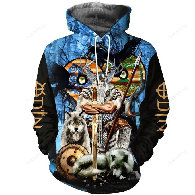 Odin Art 3D All Over Print Hoodie, Zip-Up Hoodie 1