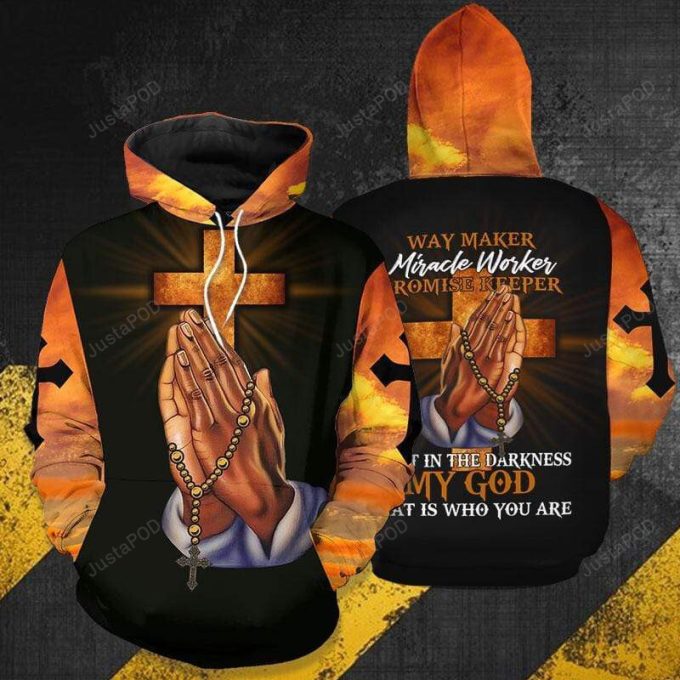 Way Maker Miracle Worker My God 3D All Print Hoodie, Zip- Up Hoodie 1