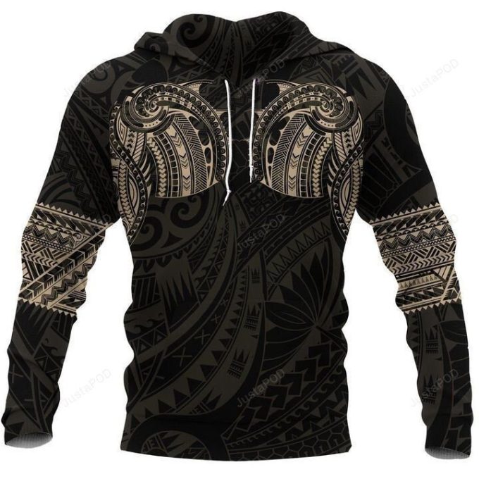 Polynesian Tan Cool 3D All Over Printed Hoodie, Zip- Up Hoodie 1