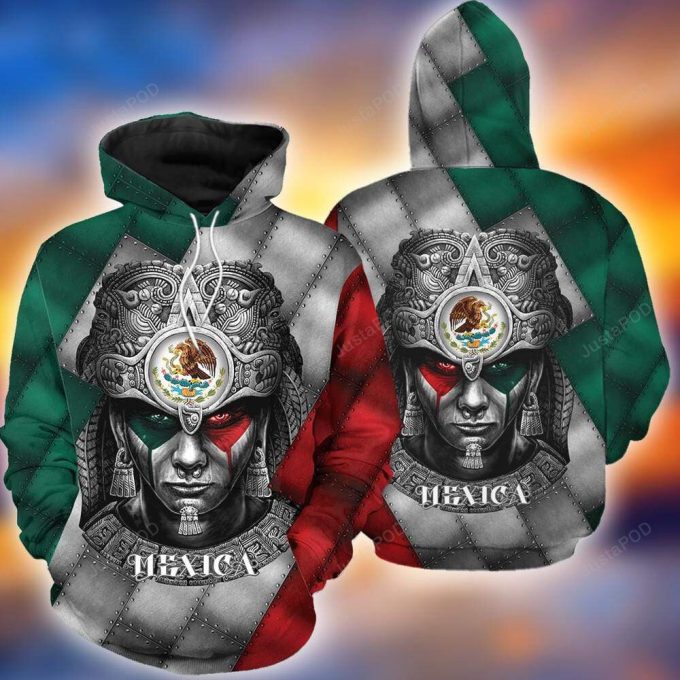 Mexican Warrior 3D All Print Hoodie, Zip- Up Hoodie 1