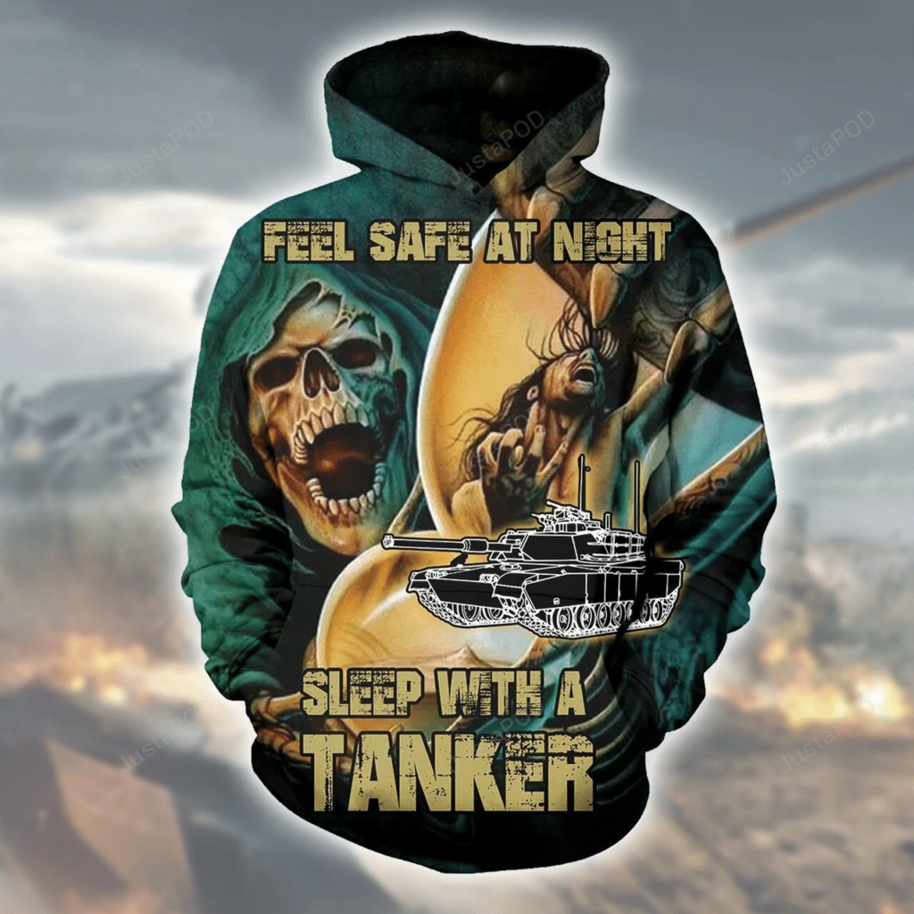 Feel Safe Night Sleep With A Tanker 3D All Over Printed Hoodie, Zip- Up Hoodie 4