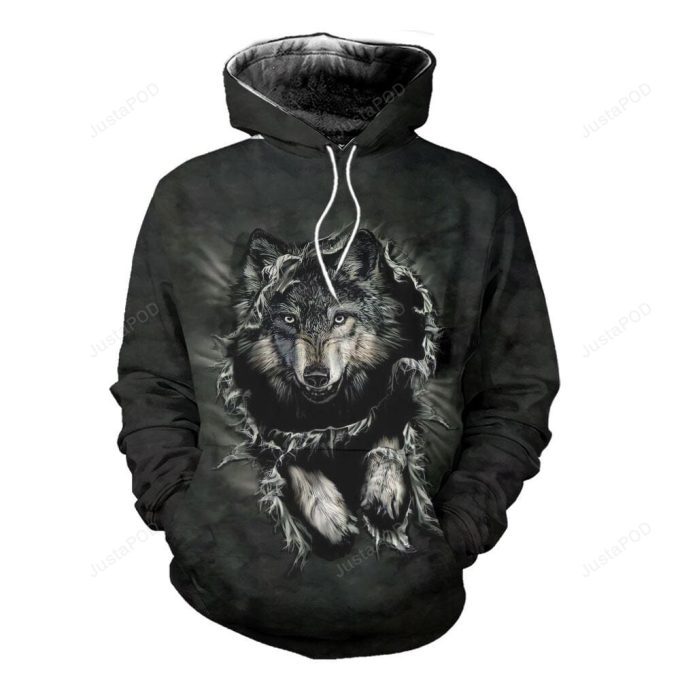 Wolf Tattoo 3D All Print Hoodie, Zip- Up Hoodie 1