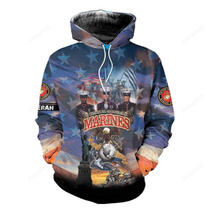 Soldier Us Army Marine Corps 3D All Print Hoodie, Zip- Up Hoodie 1