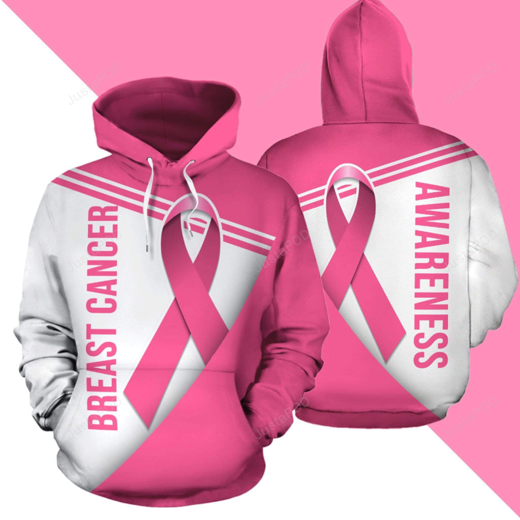 Breast Cancer Pink Ribbon 3D All Print Hoodie, Zip- Up Hoodie 4