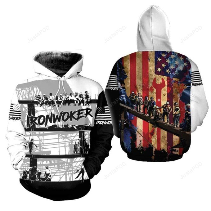 Ironworker In The Struction 3D All Print Hoodie, Zip- Up Hoodie 1